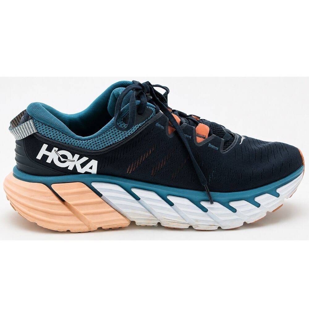 HOKA Gaviota 3 Women’s Size 9 Navy Teal Coral Running Shoes Athletic Sneakers